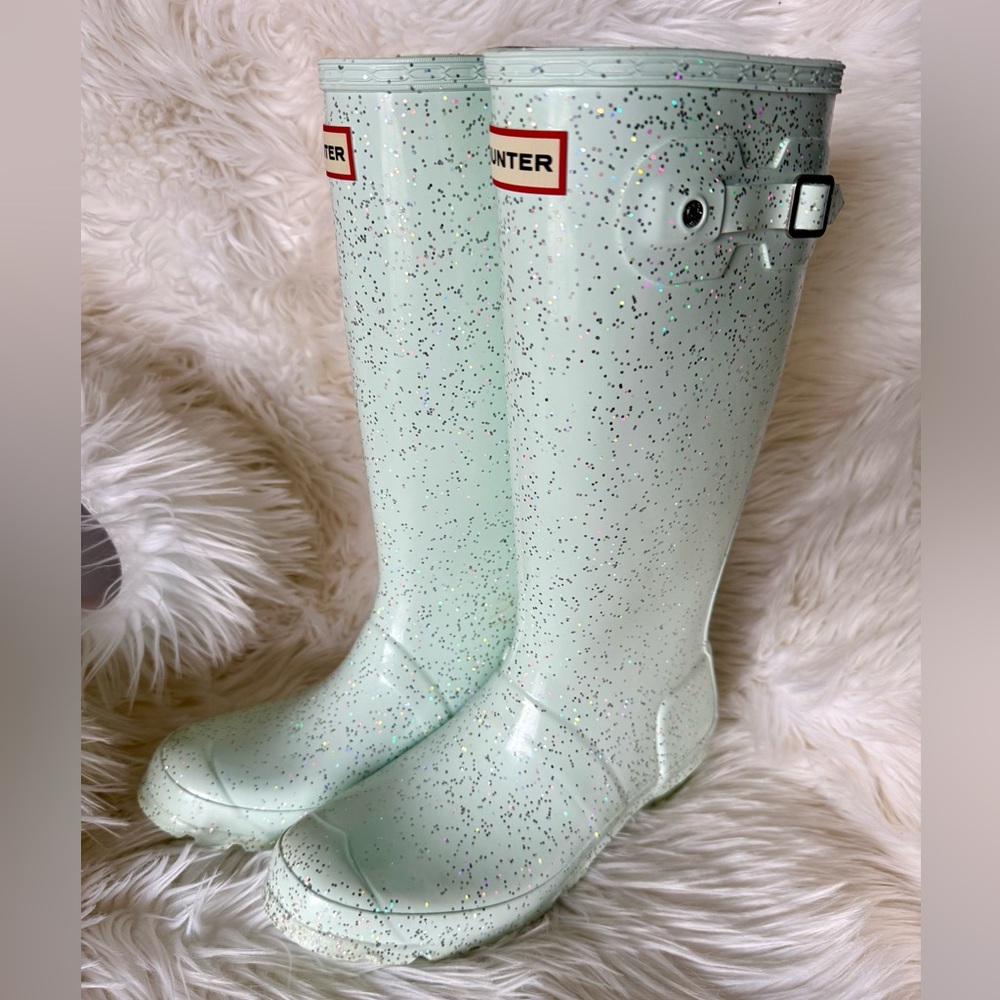 Hunter Sparkling Mint Boots